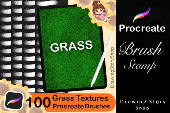 100 Procreate Grass Texture Brushes: Elevate Your Digital Art with Realistic Greenery