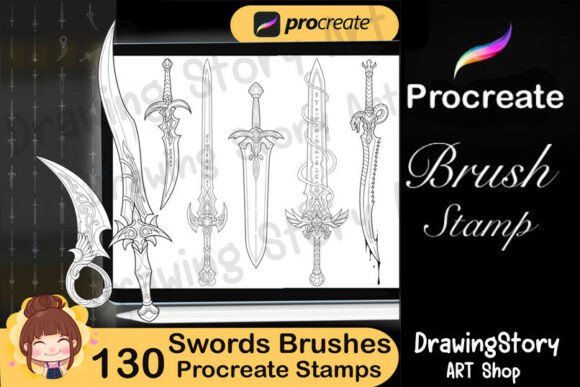 130 Sword Procreate Brushes: A Must-Have for Fantasy Artists and Digital Designers