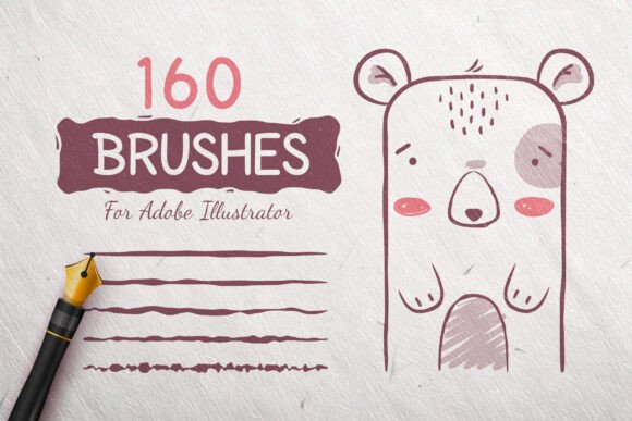160 Ink Doodle Vector Brushes: A Versatile Toolkit for Digital Artists and Designers