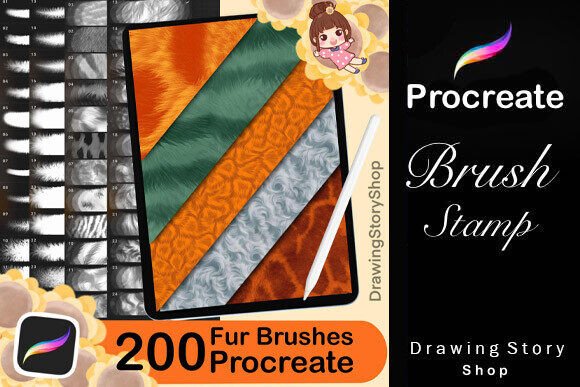 200 Procreate Fur Textures Brushes: A Must-Have Tool for Digital Artists