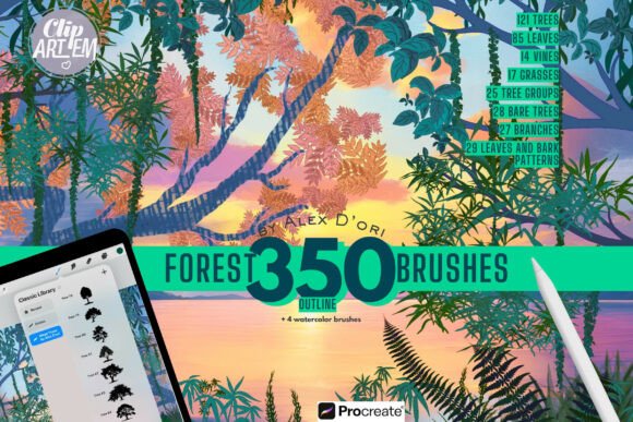 350 Forest Leaves Grass Procreate Brushes: A Comprehensive Toolkit for Digital Nature Art