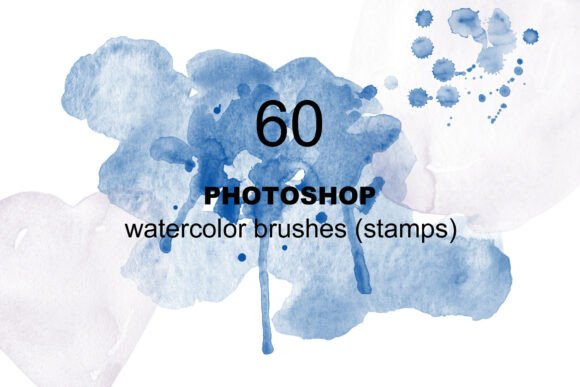 60 Watercolor Brushes for Photoshop: Creative Freedom for Digital Artists and Designers