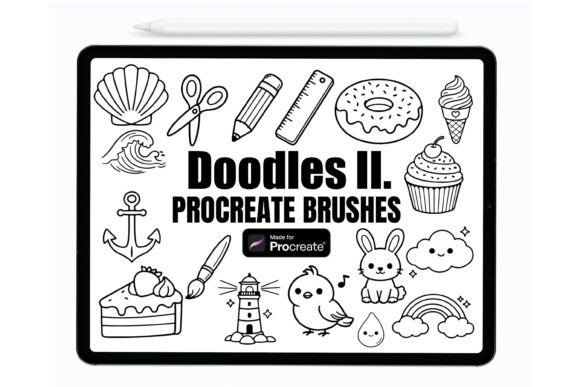 Doodles II Procreate Stamp Brushes