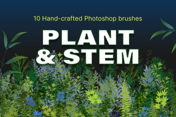 Enhance Your Digital Art with Plant and Stem Photoshop Brushes