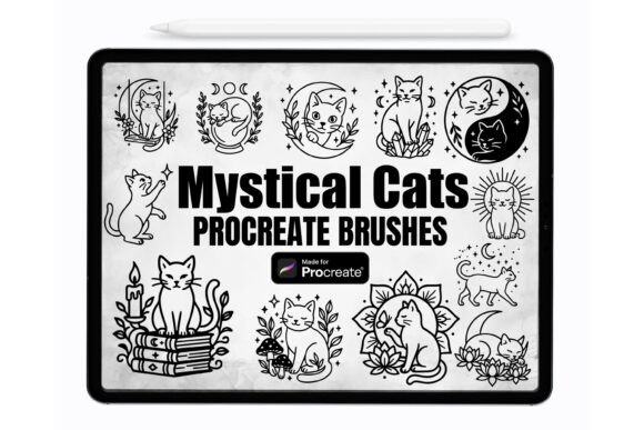 Mystical Cats Procreate Brushes Stamps: A Creative Tool for Digital Artists and Designers