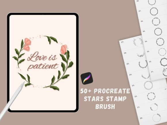 Procreate Wreath Stamp Brushes for Creative Designers