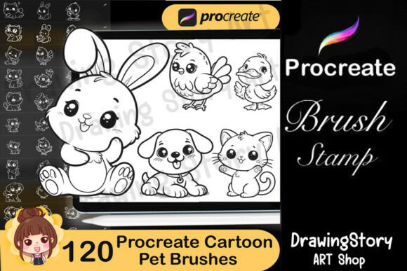 Unlocking Creativity: The Power of 120 Cartoon Pet Brushes for Dog, Cat, and More in Procreate